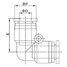 PV 07, 7mm O.D Tubing Equal Tube Elbow, Push to Connect Fitting