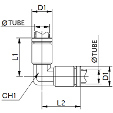 SPV 14, 14mm O.D Tubing Equal Elbow Connector, Stainless Steel Push to Connect Fitting