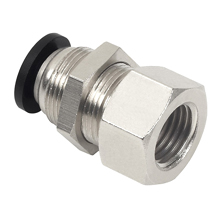 Push to Connect Fittings for Metric Tube NPT Thread Bulkhead Female Straight